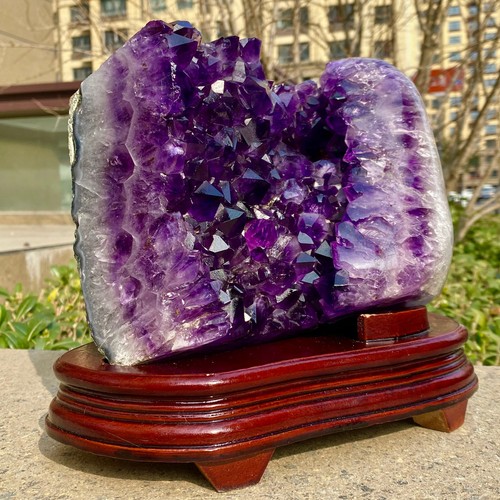 15.34LB Natural Amethyst Cluster Quartz Crystal Druzy Geode Healing Stone - 第 15/19 張圖片