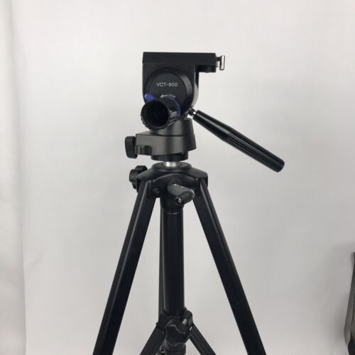 Sony VCT-600 Adjustable 6’ Ft Tripod Video Camera, Fluid Head, Locking Tilt Arm - Picture 2 of 13