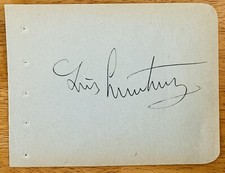 Louis Armstrong Signed Autographed 4.5 x 5.75 Album Page JSA Letter Jazz Legend