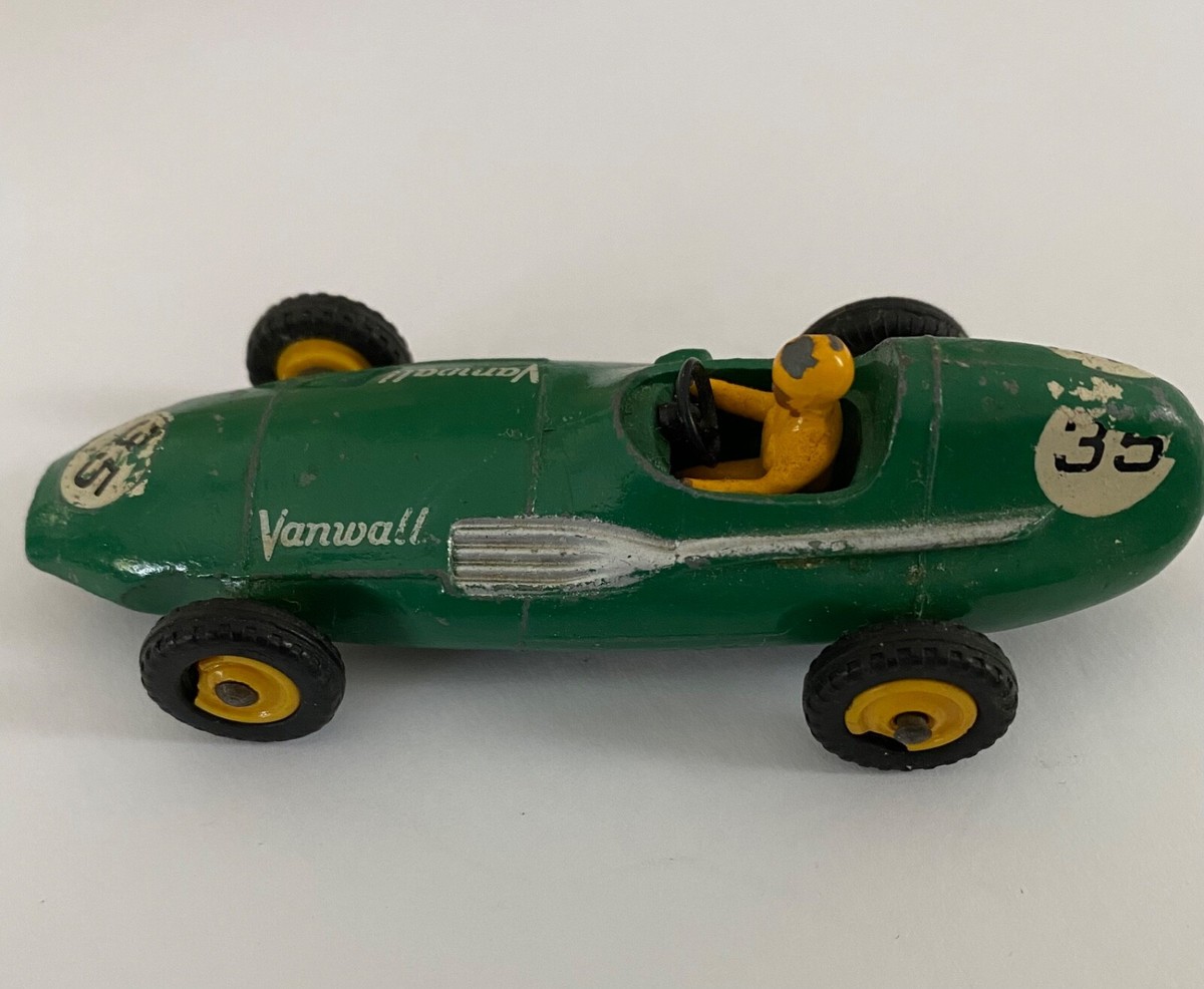 Dinky Toys, #239 Vanwall Racing Car, Yellow Hubs/driver, Used, 4