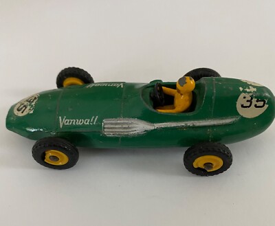 DINKY TOYS 　239 　VANWALL RACING CAR Dinky Toys, #239 Vanwall Racing Car, Yellow Hubs/driver, Used, 4