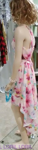 Sequin Hearts Girl's Pink Floral High Low Dress H344 Missing tag see measurement - Picture 3 of 9