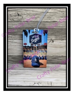 Luggage Tag  LA Dodgers Stadium World Series Winners w/Clear Loop Handmade