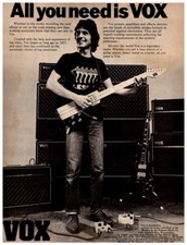 Vox Guitars, Amplifiers And Effects Devices Equipment Print Ad 1982 (B)