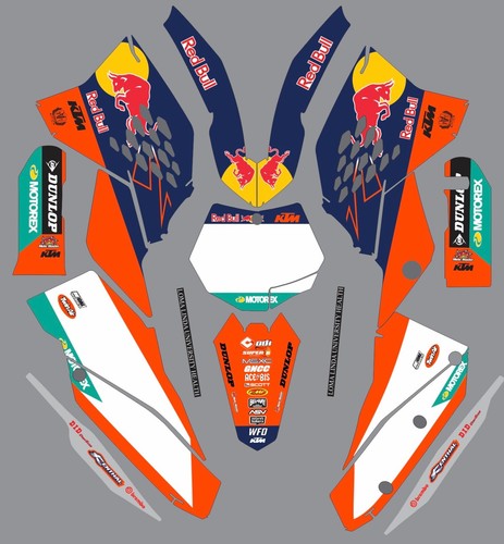 Graphic Kit for 2007-2010 KTM All SX Series Stickers Decal Graphics Fender