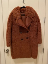 Eeuc Tailored Real Teddy Shearling Lamp Skin Tobacco Sz M $2890