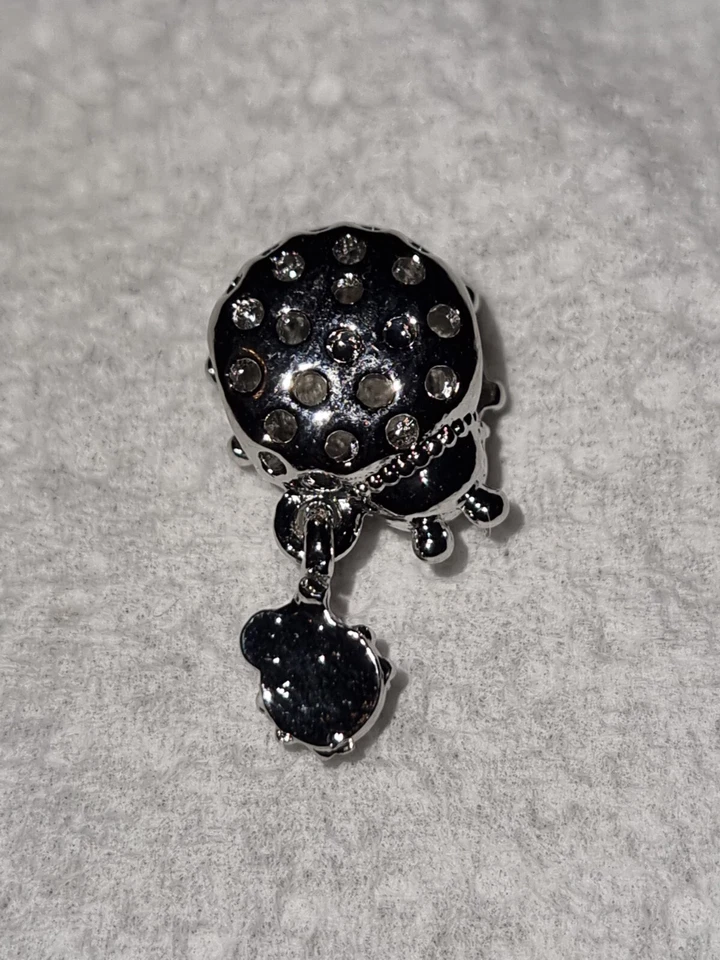 Dije Ladybug Ladybird plata y rosa estrás para pulsera Foto 3 de 4