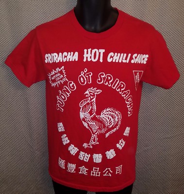 Sriracha Hot Chili Sauce Officially Licensed Red T-Shirt - Adult Small