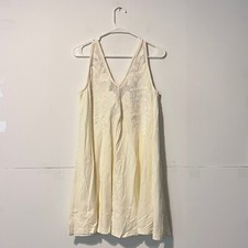 Asos Womens Mini Dress Size 10 Ivory Mesh Embroidered Sleeveless Pullover