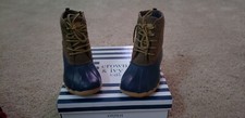 New with box Crown and Ivy Boys Brown and Navy Duck Boots