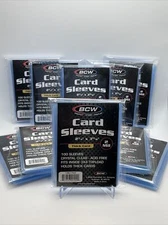BCW Penny Card Soft Sleeves 10 Packs of 100 for THICK Sized Cards = 1000