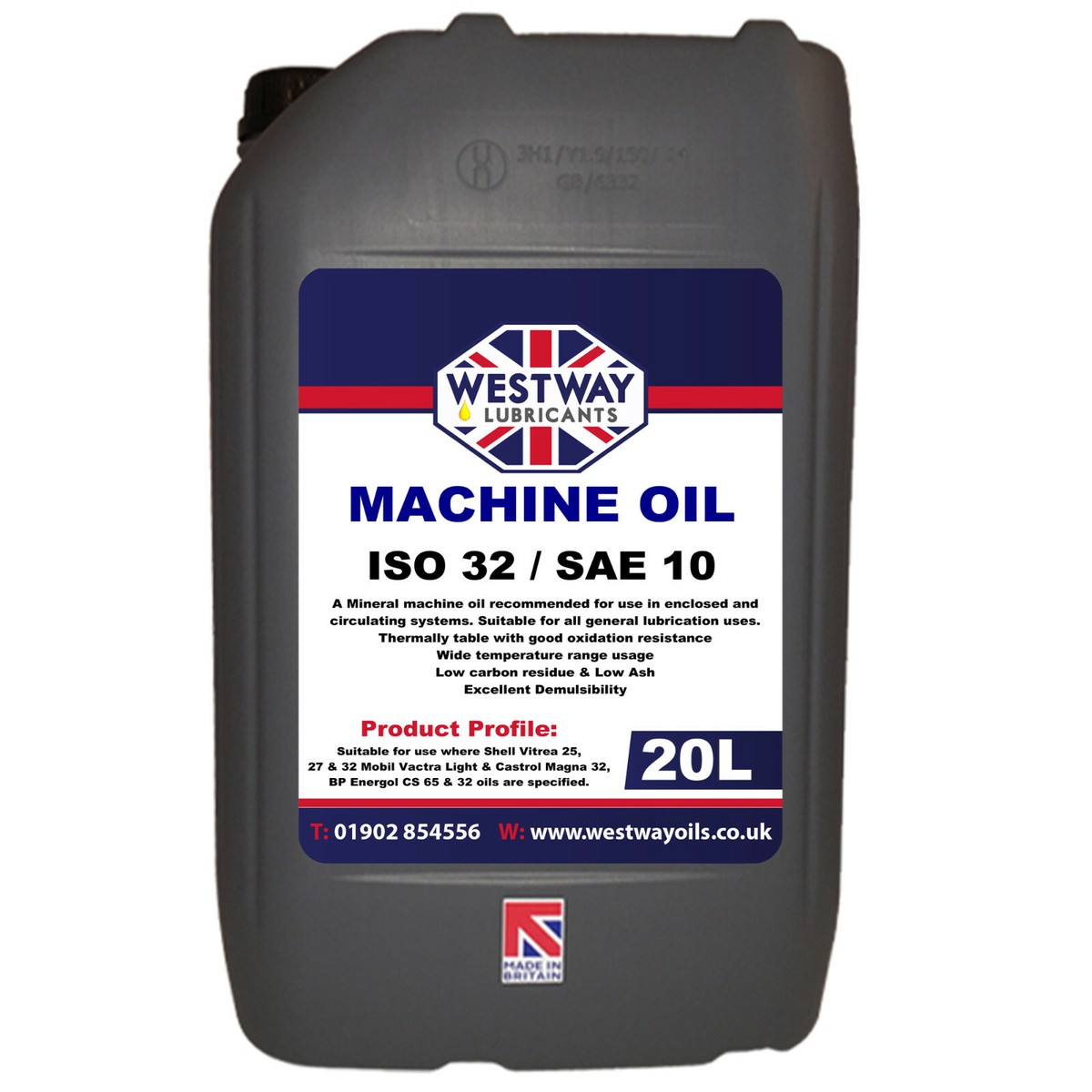 20L Shell Vitrea 27 Mobil Vactra Equivalent Machine Oil ISO 32