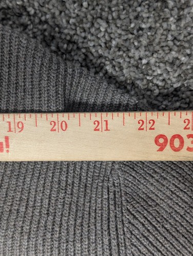 Maglione uomo Banana Republic collo sciallato a costine taglia L grigio maglia pullover bottoni - Foto 14 di 15