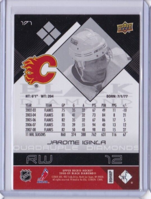 Upper Deck 2008-09 Black Jarome Iginla