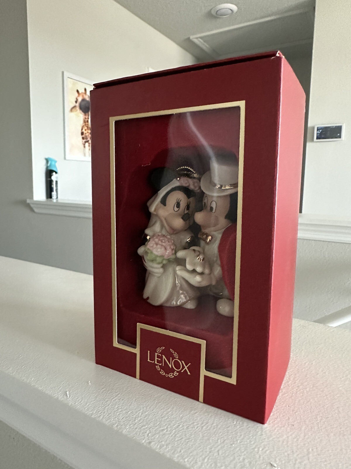 Lenox Disney Minnie's Dream Wedding w/Mickey Mouse Ornament 877766 New