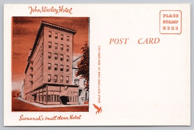 John Wesley Hotel Savannah's Small Clean Hotel Georgia GA Postcard