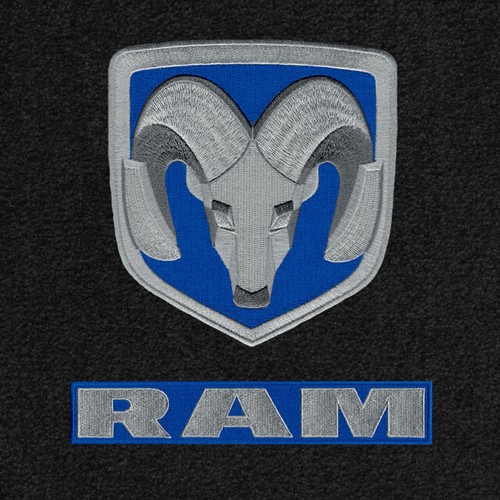 Lloyd Luxe Front Carpet Mats for '95 Dodge B1500 w/Ram Head w/Silver on Blue Ram - Bild 9 von 65