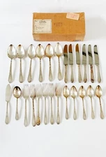 Vintage Oneida Community Plate Flatware 25 PCS Set w/ Orig Shop Shipping box