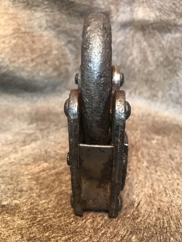 Antique Padlock With Original Key.#999 Super Medium Uper Locks. Does Not Work! - Picture 6 of 10