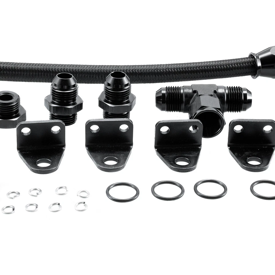 -8AN Fuel Rails Kit wit Fittings T hose Aluminum Fits GM LS1 / LS6 Quick Connect - Image 3 of 4
