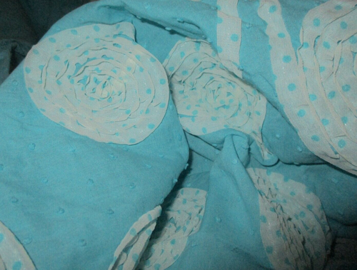 Remnant Dotted Swiss polka dot ribbon Rossett Cotton Fabric- 22 X 56 - 第 2/2 張圖片
