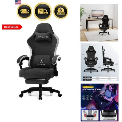 Gaming Chair, Computer Office Chair with Pocket Spring Cushion, Linkage Armre...