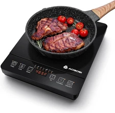 Portable Induction Cooktop 20 Temperature & Power Levels,1800W 200W, Back 