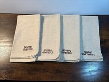 'BEYOND BLESSED” HOBBY LOBBY Wheat  100% Cotton Napkins -17"x17" Set of 7