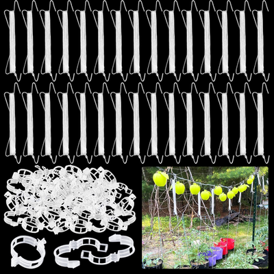 #ad 160 PCS Tomato Hooks with StringTomato Holder Hooks with Plant Clips and 32.8Ft $26.95