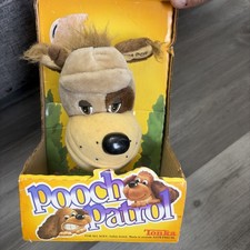 "Perro guardián de felpa vintage Tonka Pooch Patrol 12"" con caja"