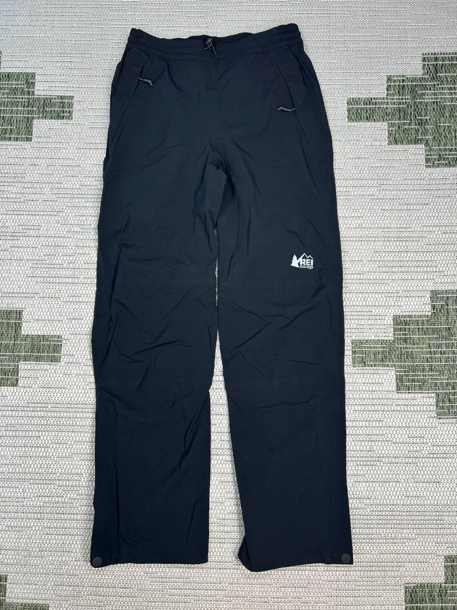 Pantalon De Pluie REI Homme – Noir, Taille L (36/33) – Imperméable, Coupe-vent – Softshell Nylon