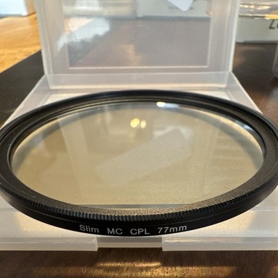Slim MC CPL 77mm Circular Polarizer Clear Threaded Camera Lens Filter