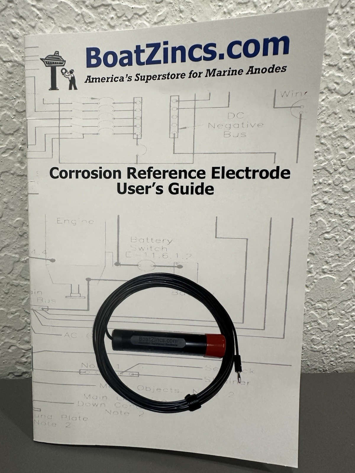 BoatZincs Corrosion Reference Electrode w/ 25 FT Cable & Manual