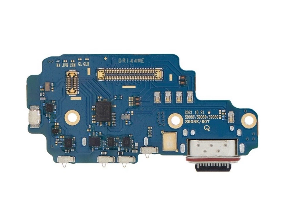 Placa de puerto de carga Ultra original Samsung Galaxy S22 + lector de tarjetas SIM versión EE. UU. Foto 2 de 2