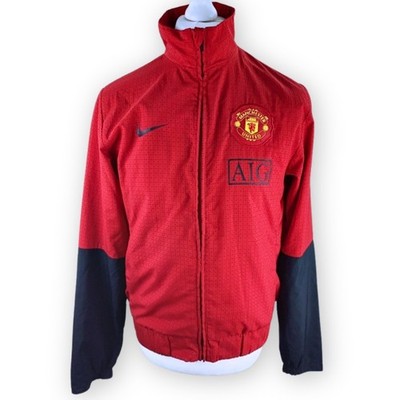 Nike Manchester United 2009/10 Training Jacket Mens M Red Full Zip AIG Football
