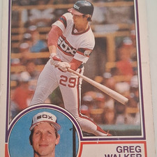 Topps 1983 Traded Greg Walker #124T Chicago White Sox Vintage Base Set MLB Card