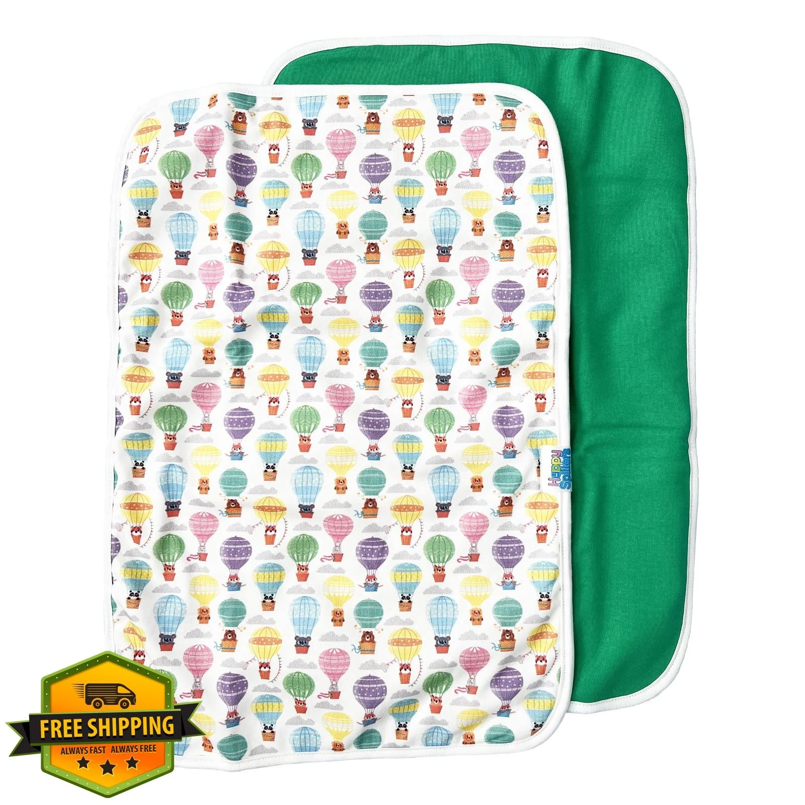 Happy Spitters Club Burp Cloths 4-Layer Cotton 2pk