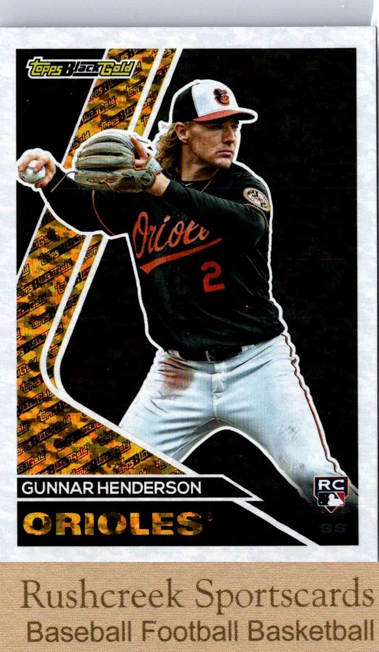 2023 Topps Update #BG-2 Gunnar Henderson RC Rookie Topps Black Gold