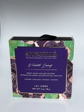 Spongelle Private Reserve Violet Leaf Body Wash Infused Buffer Sponge NIB Vegan