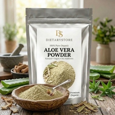 100% Premium Quality Aloe Vera Powder Natural Pure Vegan & Additive Free