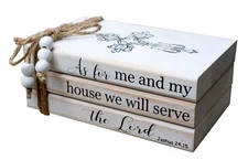 As for Me and My House We Will Serve the Lord Decor - Farmhouse Rustic Wood D...