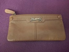 Mantaray Leather Brown Tan Coin Purse