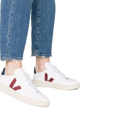 Veja Womens Red White & Black Leather Esplar Sustainable Classic Sneakers 8