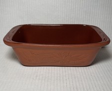 Vintage Gourmet Topf 1980 Made In USA Bread Loaf Clay Baking Dish Glazed