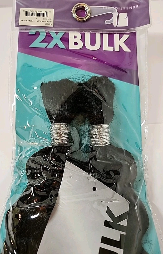 NEW Sensationnel Premium Too Human Hair Blend 2X Braiding DEEP BULK 18" Extensio - Image 3 of 4