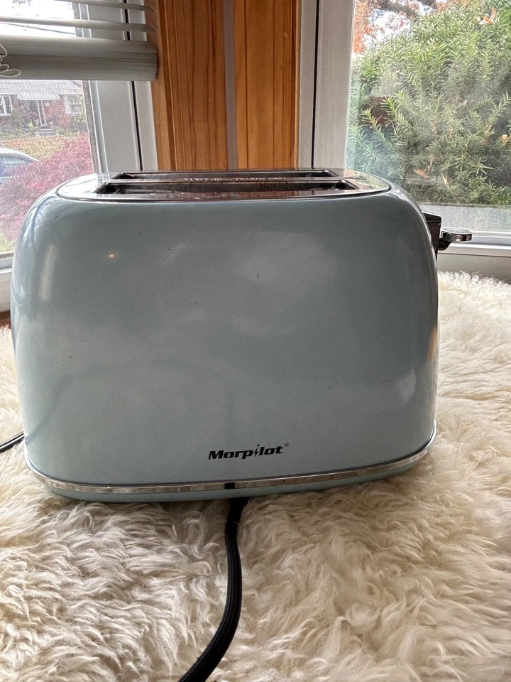 Morpilot Tostadora Retro Azul 2 Ranuras Foto 2 de 4