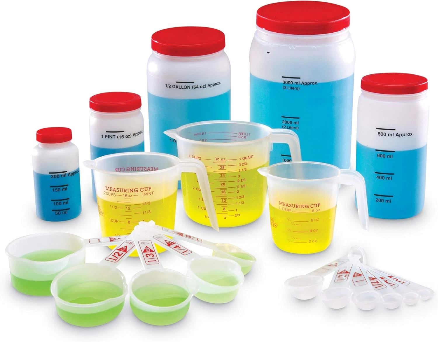 Classroom Liquid Measuring Set - 19 Pieces, Ages 5+ Science Exploration for Kids
