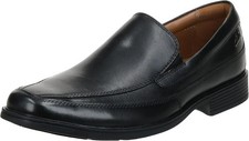 Image of Clarks Mens Leather Loafer - Ortholite Cushioned Insole, All-Day Comfort, Black