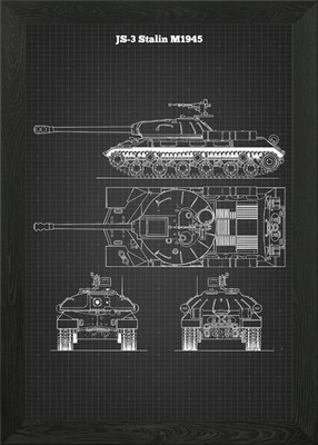 JS 3 Stalin M1945 Gerahmtes Wandbild Poster Leinwanddruck Bild