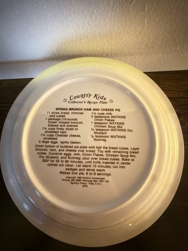 Watkins Country Kids Ceramic Pie Dish “Spring’s Fancy” 2 of 5  - Picture 2 of 2